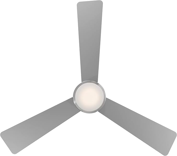WAC Lighting F-037L-BN Hug 52 Hugger Ceiling Fan with LED Lights &amp Remote Brushed Nickel