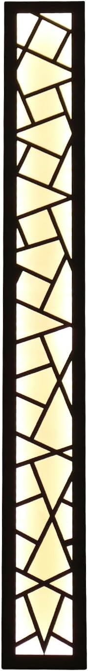 80CM Sand-Black LED Wall Light 40W Rectangle Porch Lamp Acrylic Shade IP65 Waterproof Outdoor Fixture for Patio Garage Doorway Hallway 120° Beam Angle Aluminum Body 3000K-6000K Switchable 80x12x4.5cm