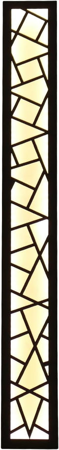 80CM Sand-Black LED Wall Light 40W Rectangle Porch Lamp Acrylic Shade IP65 Waterproof Outdoor Fixture for Patio Garage Doorway Hallway 120° Beam Angle Aluminum Body 3000K-6000K Switchable 80x12x4.5cm