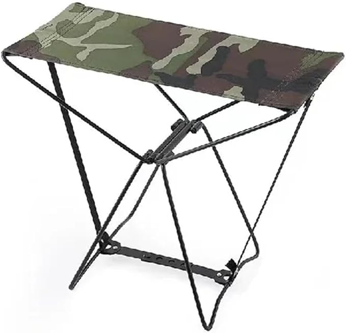 Lightweight Oxford Cloth Portable Folding Stool – Mini Outdoor Stool for Camping Travel Fishing &amp Queuing(Camouflage no Bags)