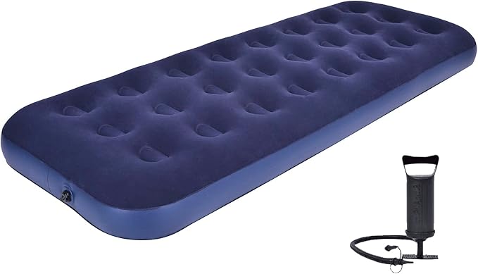 DIMAR GARDEN Single Size Air Mattress Inflatable Camping Bed Sleeping PadInclude Hand Pump