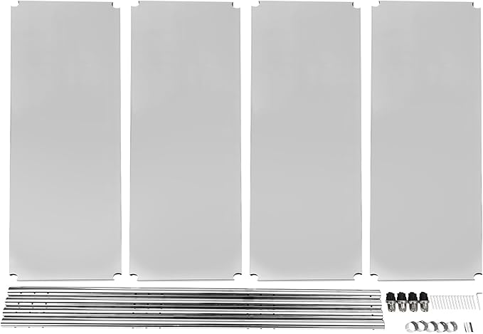Stainless Steel Shelves58.1x17.5x58.1 Inch 4 Tier Shelving UnitAdjustable Height Stainless Steel Storage Shelf for Shopping MallsSupermarketsConvenience Stores (1320lbs)