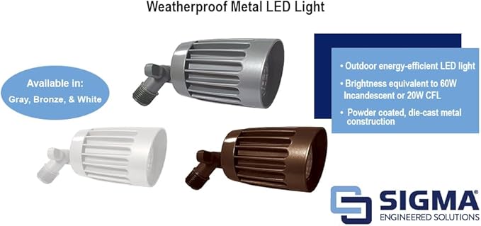 Sigma Engineered Solutions 14337BR 10W Weatherproof LED Light Bronze
