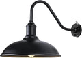 Dusk to Dawn Exterior Farmhouse Lighting 21 Barn Light Fixture for House with Anti-ponding Bottom Barn Gooseneck Lighting for Garage Patio Porch (21 Diameter 1 PC)