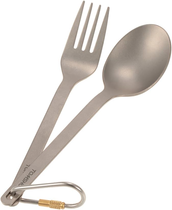Spoons and Forks Set Flatware Cutlery Set Portable Design Mirror Polished Kitchen Utensil for Home Outdoor Camping Hiking BBQ Picnic Dishwasher Safe (Fork &amp Spoon)