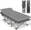 Camping Bed with Mattress Maximum Load Capacity 560-760 pounds can be Used as Travel Equipment Office Lunch Break Beach Vacation and Family Leisure (75in-660lbs)
