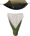 Camping Hammock Tent with Top Quilt Lightweight Hanging Hammocks Tree Straps Portable for Hiking Backpacking