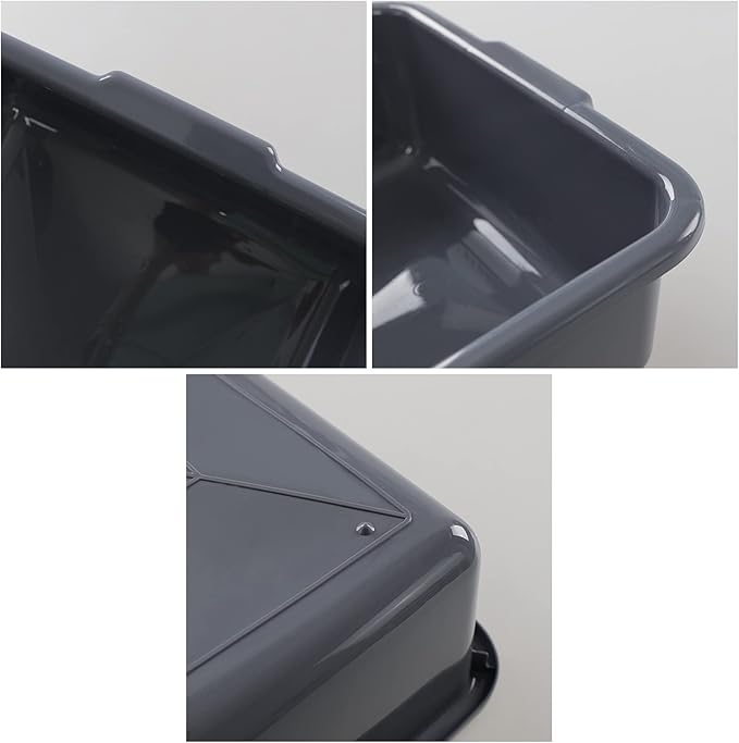 13 Liter Commercial Bus Tubs Plastic Shallow Plastic Tub Set of 4