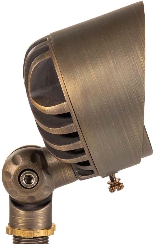 VOLT 12V Color Changing RGBW Integrated LED Brass Spotlight (Bronze) with Remote Control for Low Voltage Landscape Lighting of Yard Lawn Garden Patio Trees &amp House