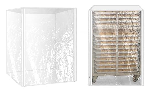 QWORK Plastic Pan Sheet Rack Cover 10-Tier 28 x 23 x 33 Pan Rack Covers Keep Your Bakery Goods Fresh 2 Pack