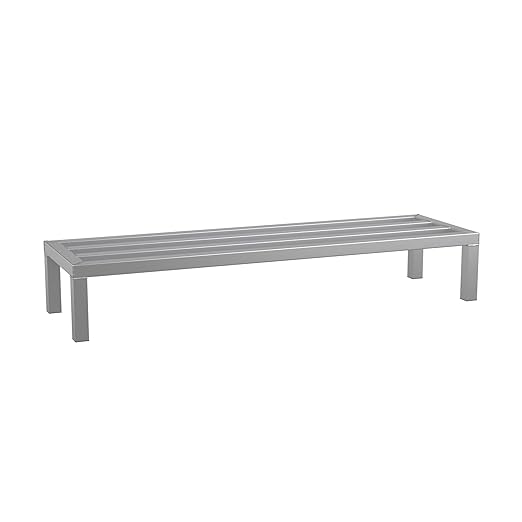 48'' x 14'' x 8'' Aluminum Welded NSF Certified Dunnage Rack - 1400 lb. Capacity for Restaurant Storage Warehouse Garage