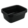 Sadstory 18 Quart Black Plastic Wash Tub Rectangular Dishpan 3 Packs