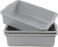 13 L Commercial Bus Tub Box 3-Pack Dishpan Basin Tub Grey