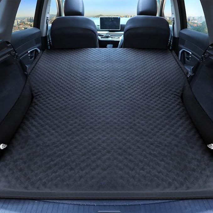 Inflatable Car Air Mattress Back Seat Bed for Ford Bronco Sport (CX430) 2021 2022 2023 2024 2025 2026 Portable Thickened Travel Camping Air Mattress Blow Up BedBlack-Without Pillow