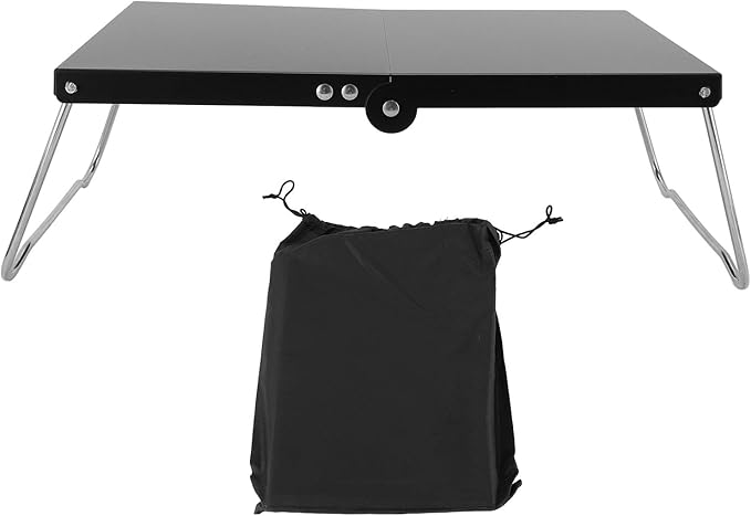 Folding Camping Table Stainless Steel Portable Mini Beach Table Camping Side Table for Outdoor Cooking BBQ Hiking Fishing Picnic