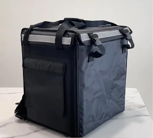 PK-92V: Large Rigid Heavy Duty Food Delivery Box for Motorcycle Insulated Pizza Delivery Bag for Bicycle/Scooter Top Loading 17 x 17 x 17 Collapsible Waterproof