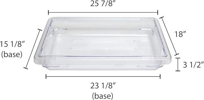 TrueCraftware- 5 Gallon Clear Food Storage Box Polycarbonate 18 X 26 X 3-1/2- Food Storage Container Meal Prep Food Storage for Home Cafeteria Kitchen Pantry Organization Dishwasher Safe