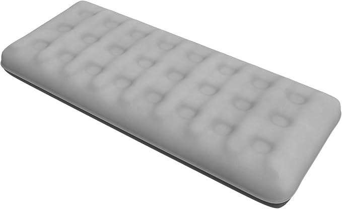 Single Size Air Mattress - Inflatable Camping Bed Inflatable Single Bed for Camping Home &amp Travel(Grey)