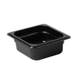 Thunder Group PLPA8162BK Food Pan 1/6 Size 2-1/2 deep Shatter and Scratch Resistant Dishwasher Safe Polycarbonate Black NSF Pack of 12