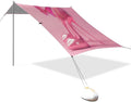 Heels Butterfly Pattern Beach Tent Sun Shelter 9.2' x 10.5' Beach Canopy with 4 Sandbags 4 Stability Poles Sand Shovels - Tent Canopy for Beach Camping Fishing Picnics