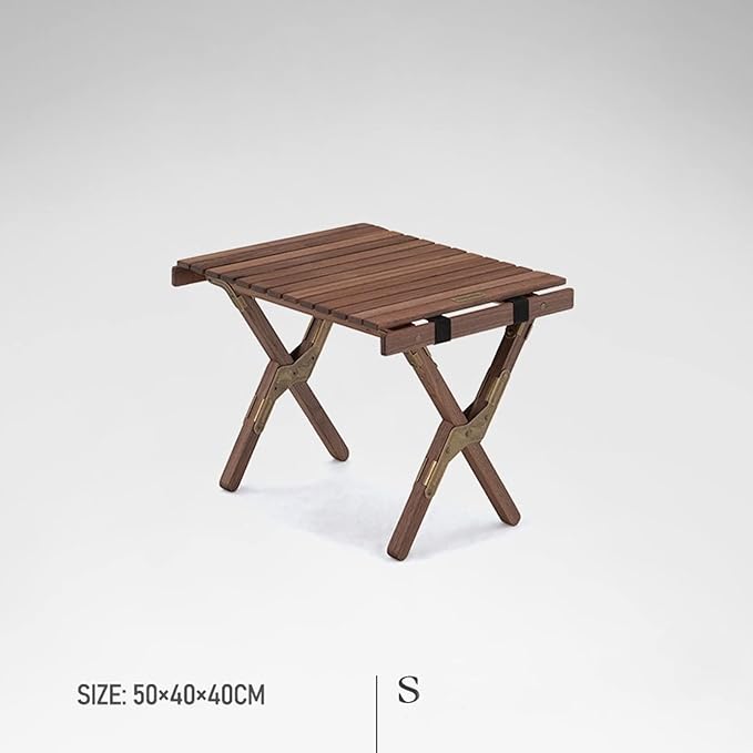 Solid Wood Folding Picnic Table Portable Outdoor Camping with Removable Egg Roll Top
