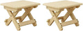 Compact Folding Wooden Stool Garden Stool Reinforced Cross Bar Picnic Stool for Bedroom 2 Piece