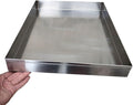 Stainless Steel AC Condensate Drain Pan &amp Electric Water Heater Drip Tray 32x8in Rectangular Durable Rust-Resistant Prevents Floor Seepage Ideal for Home &amp Commercial Use