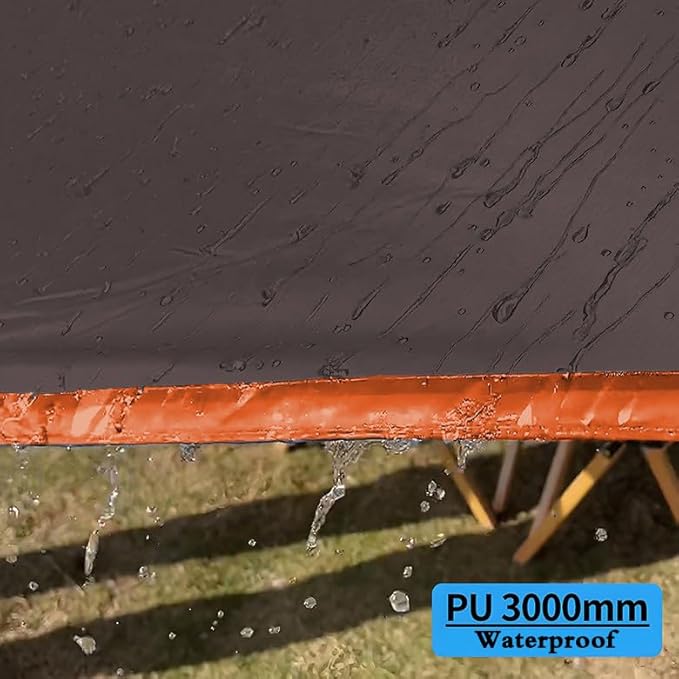 19x14 ft Large Camping Tarp Outdoor 8 Person Shelter Camping Awning (Without Tarp Pole)