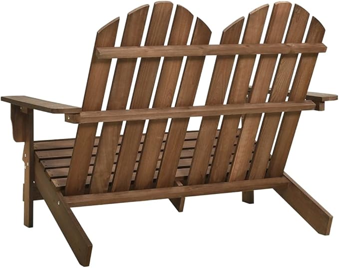 Black Dining Chairs Dining Chairs Chairs for Dining Table Dining chair2-Seater Patio Adirondack Chair Solid Wood Fir BrownSuitable for Gardens courtyards