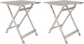Camco 2 Pack Large Durable Aluminum Fold Away Design Multi Use Outdoor Sidetable