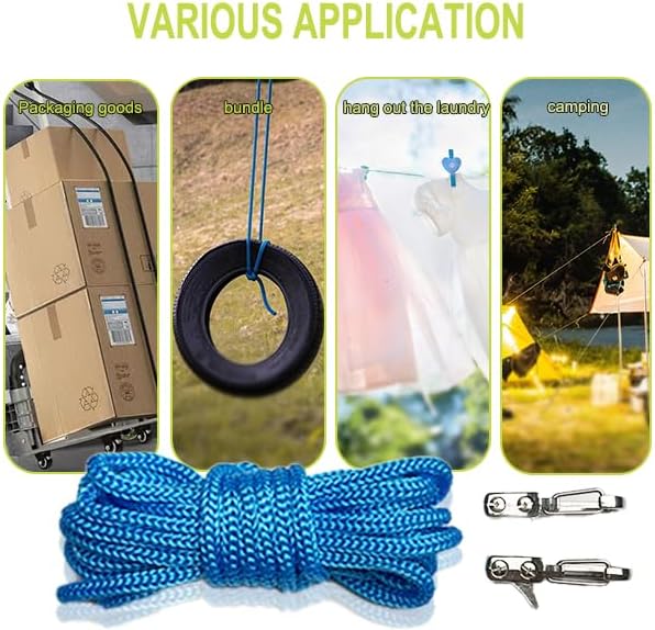 Rope Tightening Tool &amp Tensioner: Retractable Rope with Alloy Buckle for Outdoor Enthusiasts - Perfect for Camping Tent Building Tarp Tie Downs Hammock Installation &amp Outdoor Gear Securing (