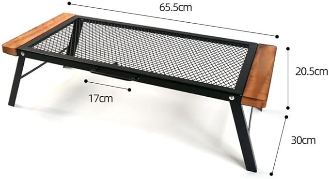 Outdoor Folding Barbecue Table Iron Net Table Anti-scalding Design for Camping Hiking Beach Backyards BBQ Party BBQ Table