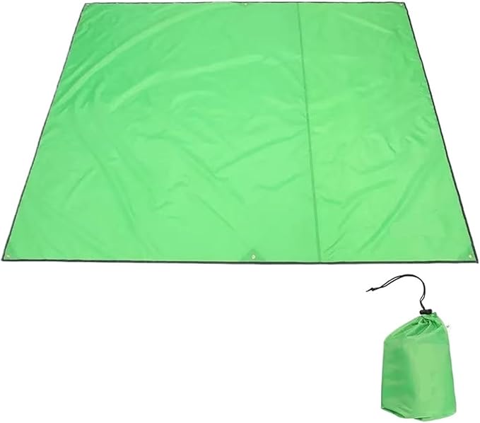 Waterproof Camping Tent Tarp Hammock Rain Fly Footprint Ground Cloth Shelter Sunshade Beach PicnicCompatible for Outdoor(R2.4M)
