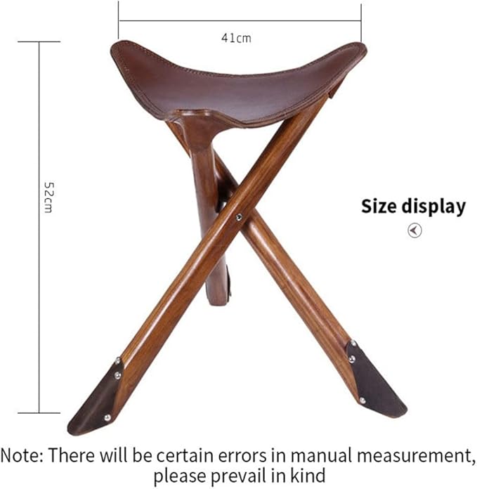 Fishing Chair Portable Folding Fishing Chair Outdoor Leather Cowhide Camping Chair Retro Super