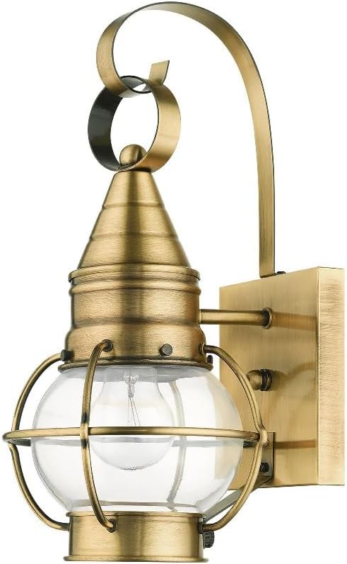 Livex Lighting 26900-04 Transitional One Light Outdoor Wall Lantern from Newburyport Collection in Black Finish
