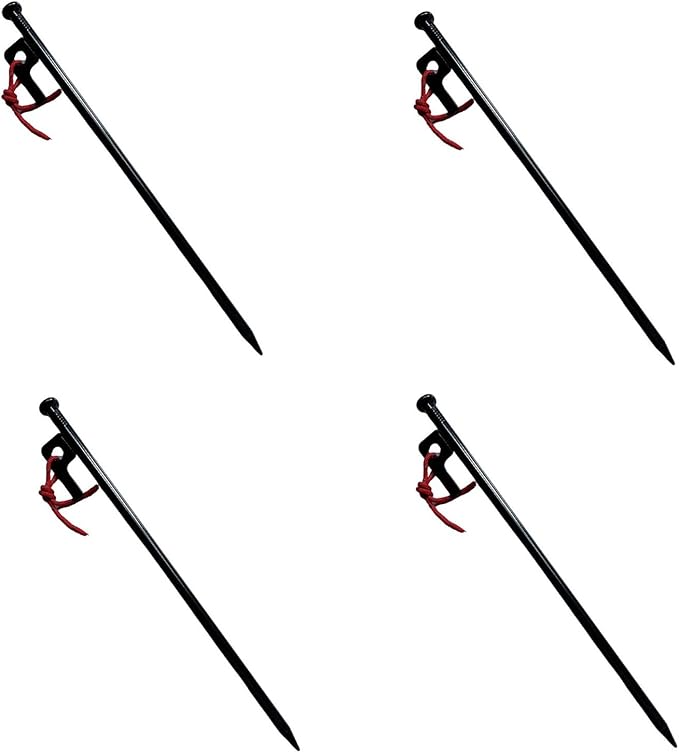 Camping Gear 4Pcs Outdoor Ground Stakes Campings Nails Peg Tent Stakes Heavy Dutys Steel Beach Tent Peg Canopies Stakes Fixations Peg