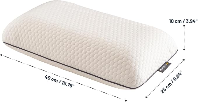 Memory Foam Travel Pillow with Washable Cover &amp Carry Bag – Compact Soft &amp Breathable Neck Pillow for Airplane Camping &amp Car (White- with Extra Pink Cotton Cover 15.7x9.8x3.9 inches)