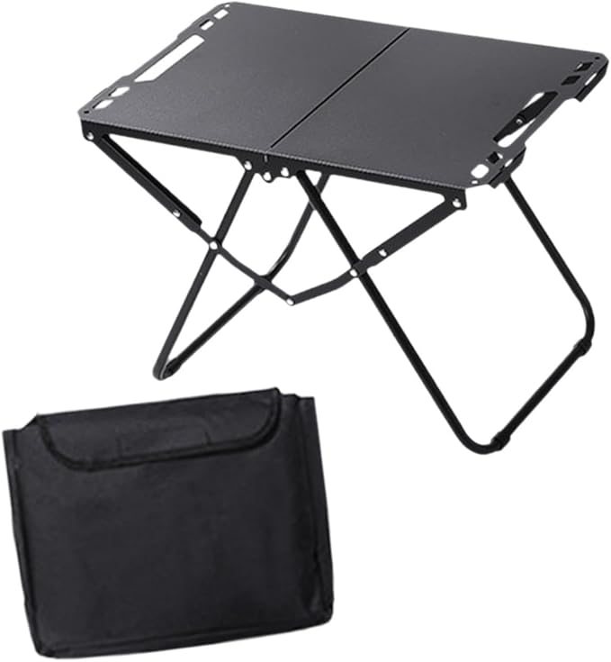 Folding Camping Table Foldable Table Multipurpose Portable Folding Table Outdoor Table for Camping Patio Barbecue Outdoor Black