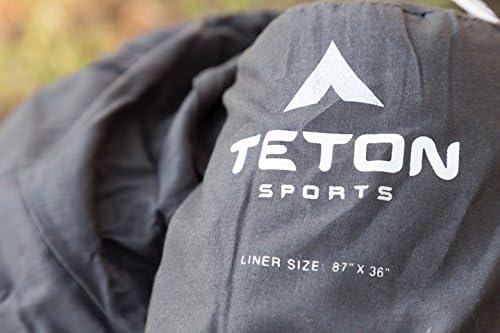 Teton Sleeping Bag Liner A Clean Sheet Set Anywhere You Go Perfect for Travel Camping and Anytime You’re Away from Home Overnight Machine Washable Travel Sheet Set for Your Sleeping Bag