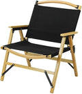 Detachable Outdoor Folding Chair Beech Wood Camping Chair Wooden Beach Martial Arts Chair with Carrying Bag