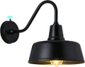 Gooseneck Barn-Lights Outdoor Fixture - 11 inch Farm Style Black Large Lighting Farmhouse Exterior Sconce Wall Light for House Dusk to Dawn Sensor Front Door Porch Garage (11 inch)