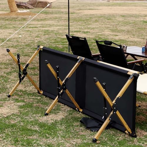 Portable Folding Adult BedCamping Cot Folding Camping Bed for Adults Portable Single Camping Cot Tent Bed Ultralight Comfortable Camp Bed Wood Frame Include Storage Bag for Indoor Out