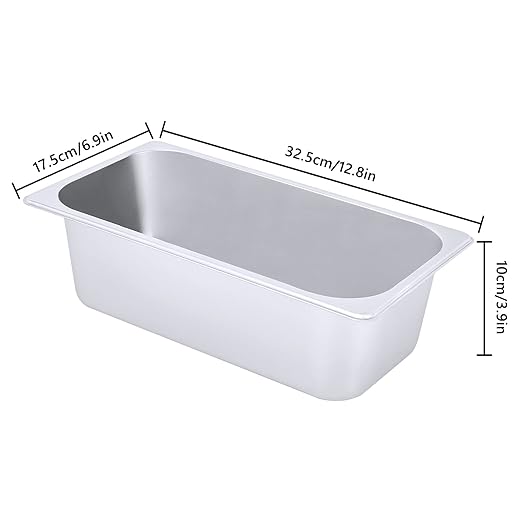 LOYALHEARTDY Steam Table Pan 6 Pack Pans 1/3 Size 4 Deep Commercial Hotel Pan 201 Stainless Steel Catering Food Pan Restaurant Supplies for Party Buffet and Event Catering