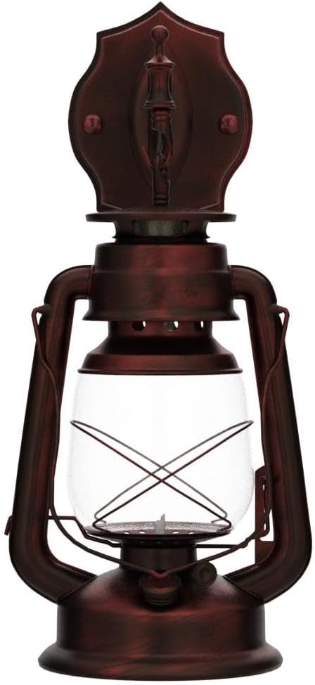 Rustic Wall Sconce Lantern Light Vintage Wall Light Fixture with E26 Basewith Glass Shade Waterproof Wall Mounted Lighting Fixture with Frosted Shade for Porch Garage Room W7 x H15