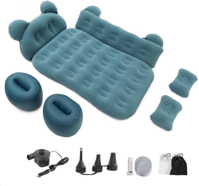 Car Air Mattress for Honda Civic Accord CR-V 2000-2025 Travel Bed Camping Bed Cushion Inflatable Vehicle Air Cot Portable Sleeping Pad Inflatable MattressDark Green