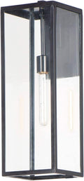 Maxim 30094CLDBZ Catalina 21 Inch Dimmable and LED Bulb Compatible Clear Glass Outdoor One Light Wall Sconce I 60 Watts I Dark Bronze Finish I Modern Contemporary Light Fixture I