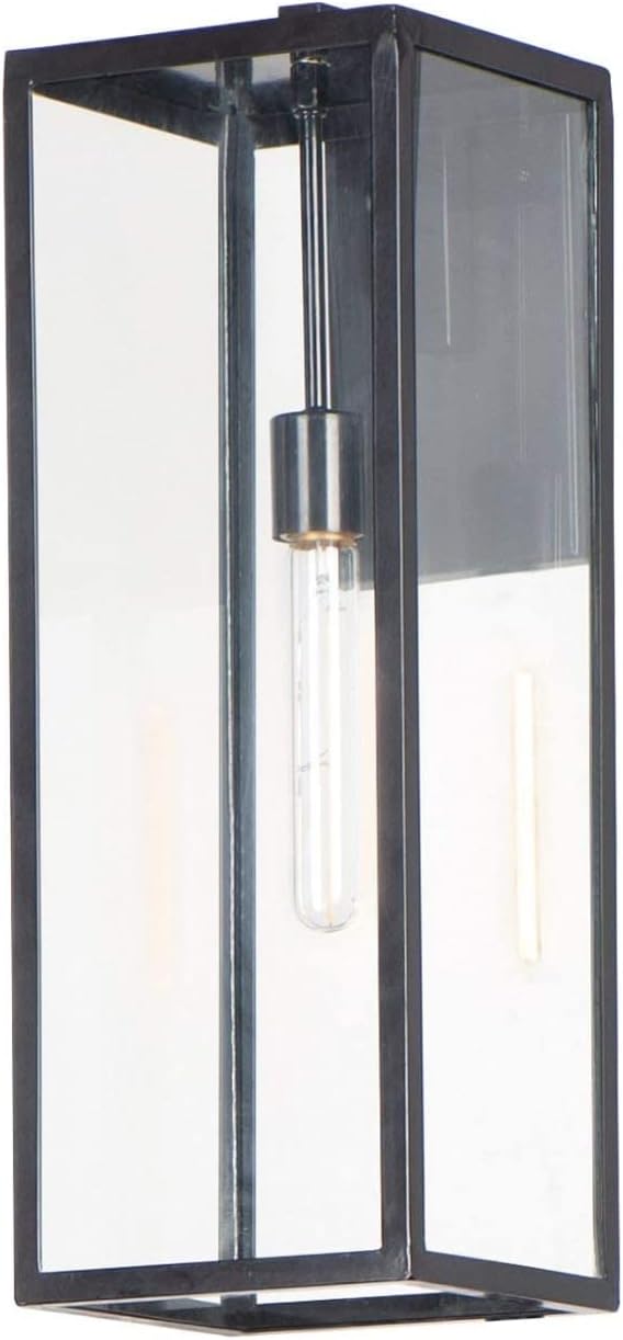 Maxim 30094CLDBZ Catalina 21 Inch Dimmable and LED Bulb Compatible Clear Glass Outdoor One Light Wall Sconce I 60 Watts I Dark Bronze Finish I Modern Contemporary Light Fixture I