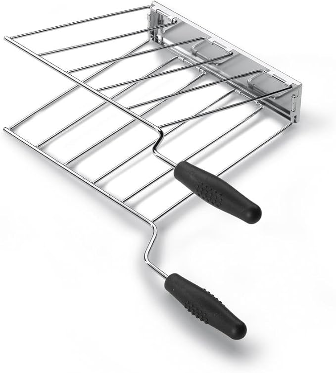 SMEG TSSR01 Sandwich Rack Set – 2-Piece Stainless Steel Toasting Cages with Anti-Heat Handles – Compatible with SMEG TSF01 &amp TSF03 Toasters