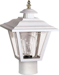 Nuvo SF77/899 Coach Post Lantern with Acrylic Panels White