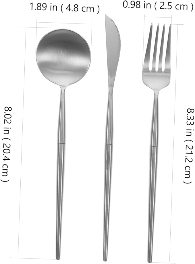 1set Portable Stainless Steel Camping Cutlery Utensils Detachable Fork Spoon Knife for Outdoor Dining Picnic Travel and School Dishwasher Safe